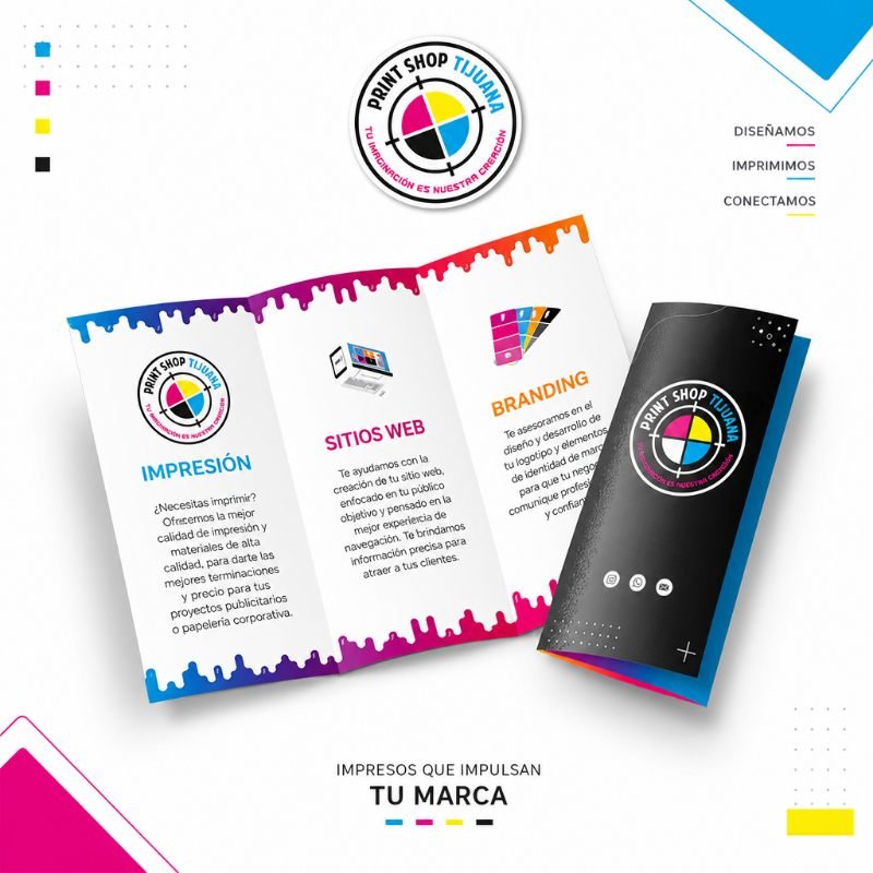 Trípticos y dípticos publicitarios — Print Shop Tijuana