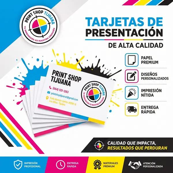 Tarjetas de presentación impresas — Print Shop Tijuana
