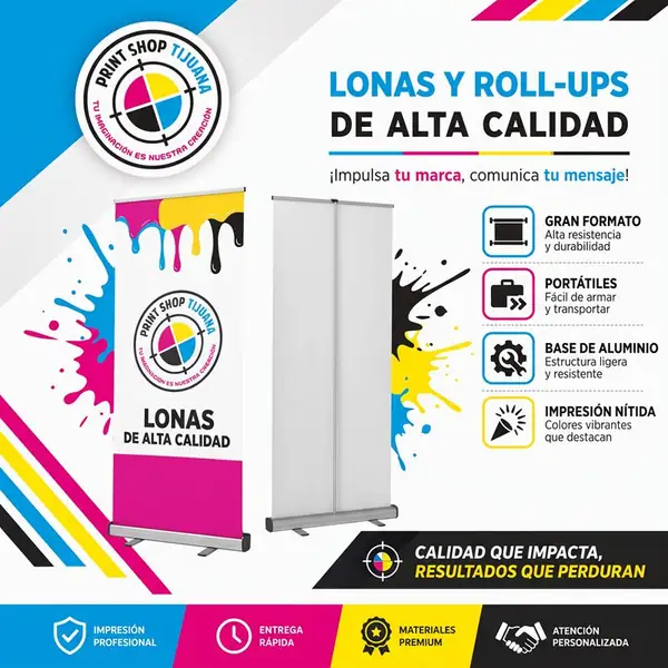 Roll ups y lonas en gran formato — Print Shop Tijuana